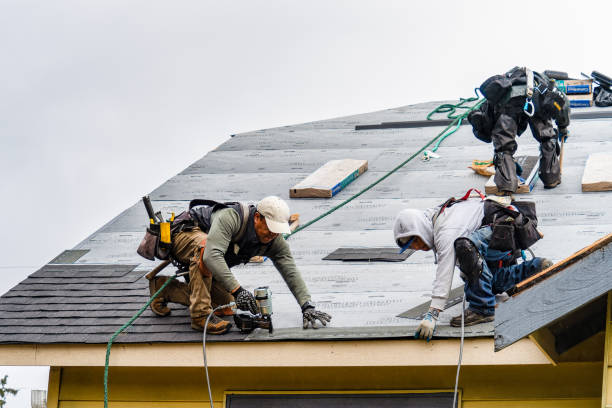 Professional Gutter Installation technician working in Hartland, MI